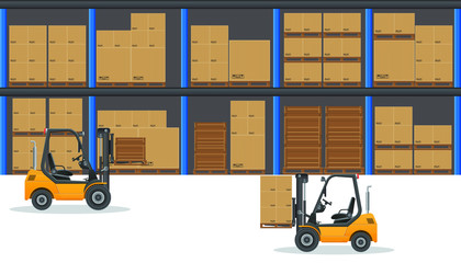Warehouse vector illustration isolated on white background.