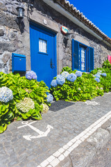 Typical Azorean house,  Sao Miguel island, Portugal, Azores archipelago