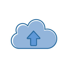 Simple Flat minimalist Cloud Computing icon