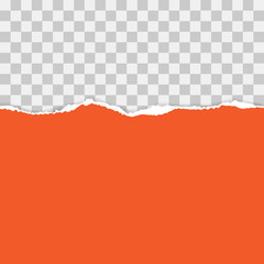 red torn paper. vector illustration with shadows