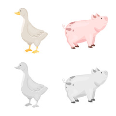 Vector design of breeding and kitchen  sign. Collection of breeding and organic  vector icon for stock.