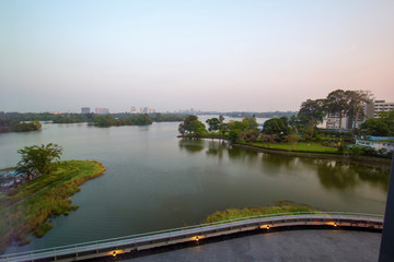 Obraz premium inya lake view at Yangon in myanmar