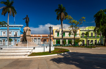 Exposure done in the main square of Matanzas, with its beautiful and colorful renovated buildings.