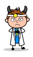 Bad Devil - Professional Cartoon Doctor Vector Illustration