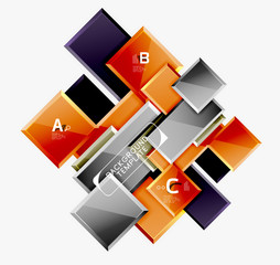 Abstract square composition for background, banner or logo