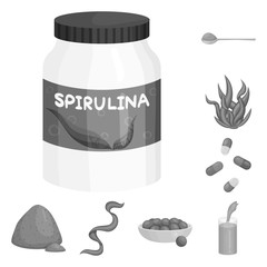 Vector illustration of plant and weed symbol. Collection of plant and sea stock vector illustration.