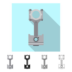 Vector design of auto and part logo. Set of auto and car stock vector illustration.