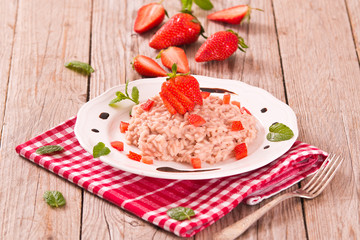 Strawberry risotto.