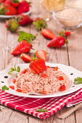 Strawberry risotto.