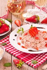 Strawberry risotto.