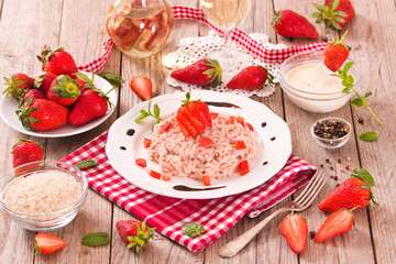 Strawberry risotto.