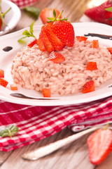Strawberry risotto.