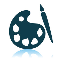 School Palette With Brush Icon