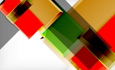 Obraz premium Bright colorful square shape blocks geometrical background