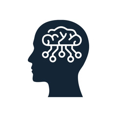 digital human head, brain, technology, head, memory, creative technology mind, artificial intelligence icon