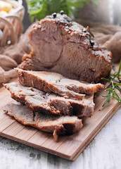 Roasted pork with herbs