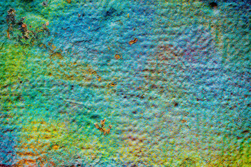 abstract colored texture. Old scratches, stain, paint splats, spots on the wall
