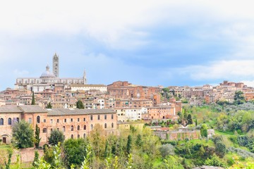 Fototapeta na wymiar View of Siena, Beautiful Medieval Town in Tuscany Region, Italy