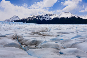 Fototapeta na wymiar Walking on Perito Moreno glacier Patagonia, Argentina
