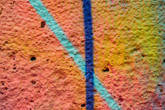 abstract colored texture. Old scratches, stain, paint splats, spots on the wall © babaroga