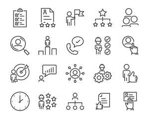 set of work icons, such as office, job, manage, career