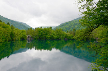 Blue Lake in Kabardino-Balkaria, Caucasus, Russia.