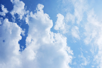 Skyscape with clouds and Blue sky background