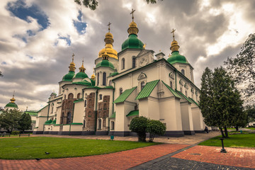 Fototapeta na wymiar Kiev - September 28, 2018: Saint Sophia Orthodox monastery in Kiev, Ukraine