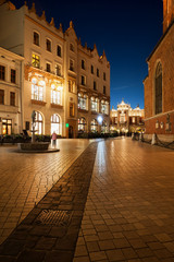 Obraz premium Old Town at Night in City of Krakow
