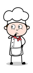 Planning - Cartoon Waiter Male Chef Vector Illustration﻿