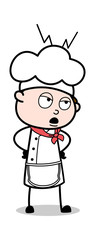 Very Cunning - Cartoon Waiter Male Chef Vector Illustration