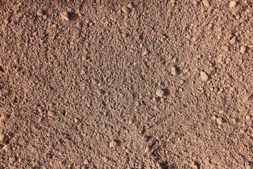 The soil in the garden. Flat land. Close-up. Background. Texture.