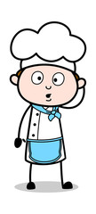 Worried - Cartoon Waiter Male Chef Vector Illustration﻿