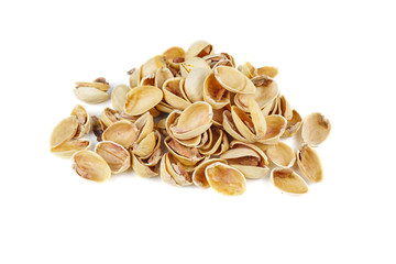 Pistachio shells background