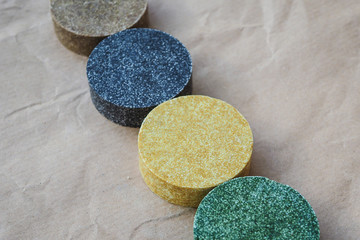 Four round shampoo bars (zero waste)