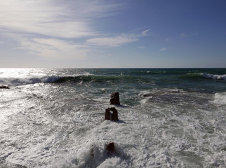 bella vista della riva del mare