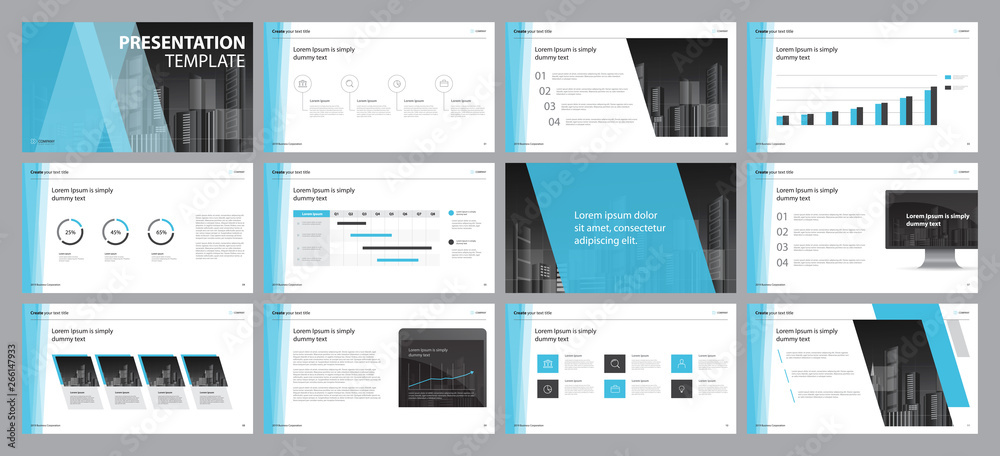 Poster layout design template for business presentation and use for annual report template  design with infographic elements and chart   concept