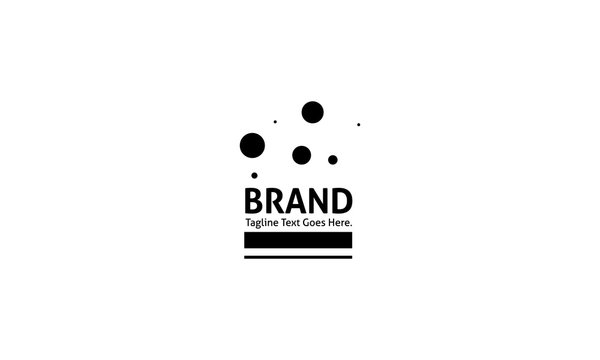 Flying bubbles Abstract Black vector logo design