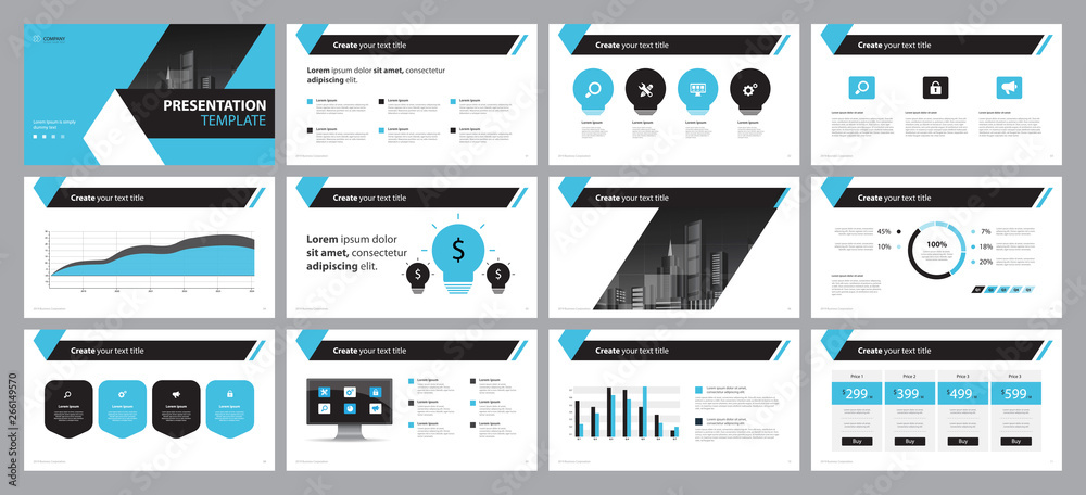 Poster layout design template for business presentation and use for annual report template  design with infographic elements and chart   concept