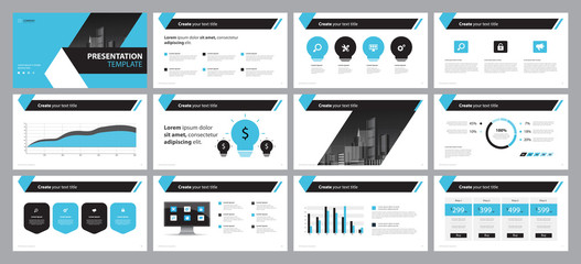 layout design template for business presentation and use for annual report template  design with infographic elements and chart   concept
