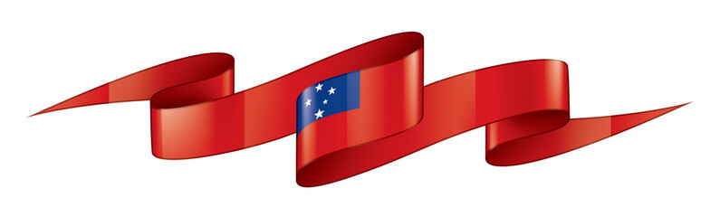 Samoa flag, vector illustration on a white background.