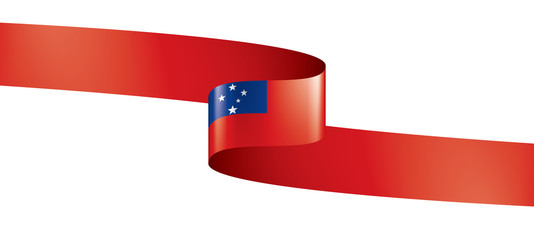 Samoa flag, vector illustration on a white background.