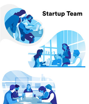 Team azienda e lavoro di squadra