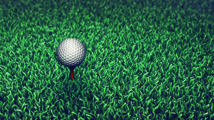 Golf ball on grass , Golf  tournament