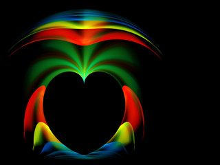 creative space with heart design