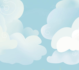 Beautiful blue clouds in the sky