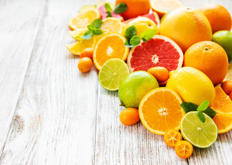 Obraz na płótnie Canvas Fresh citrus fruits