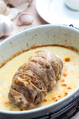 turkey roulade with goat cheese