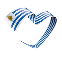 Uruguay flag, vector illustration on a white background.