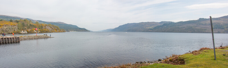 Loch Ness Panorama from Fort Augustus Highlands Scotland Great Britain